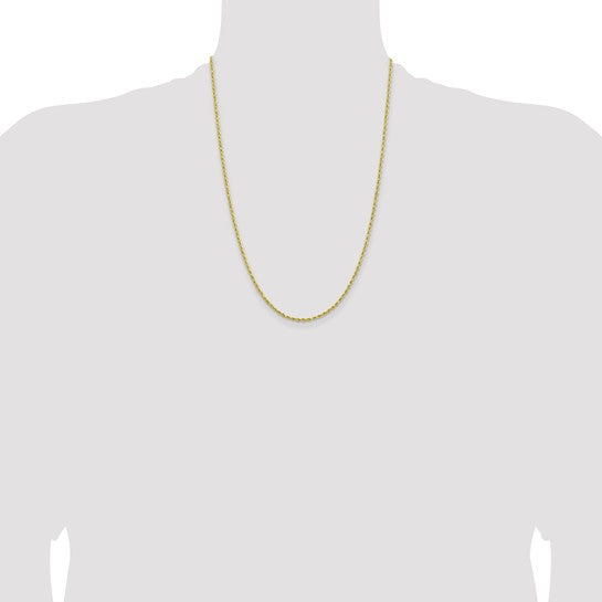 10k 2mm Lightweight D/C Rope with Lobster Clasp Chain