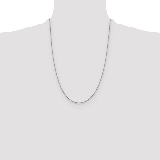 14K White Gold 1.3mm Sparkle Singapore Chain