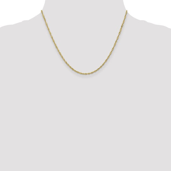 10K 1.7 mm Singapore Chain