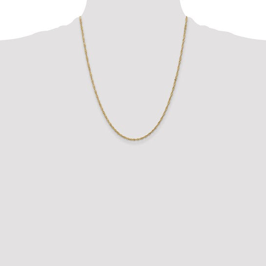 10k 1.7 mm Singapore Chain