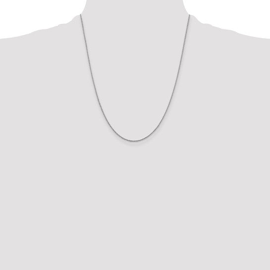 10k White Gold 1.3mm Sparkle Singapore Chain