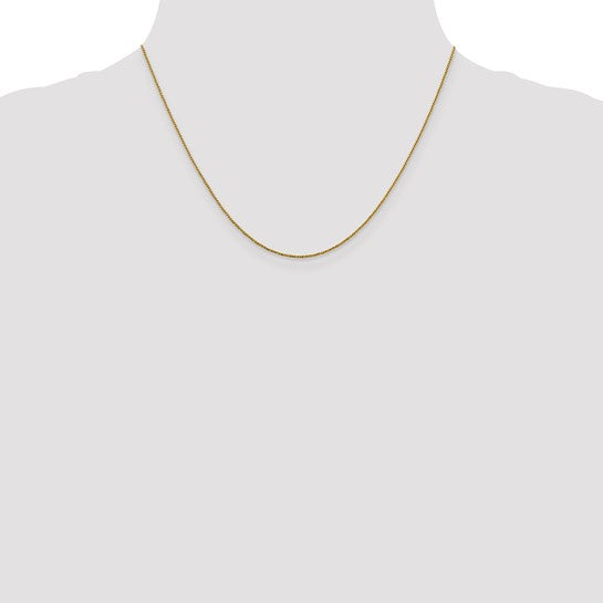 14K .9mm D/C Twisted Box Chain