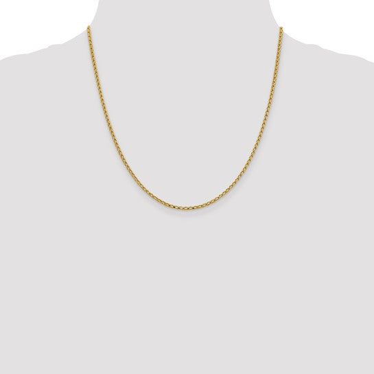 14K 2.1mm D/C Open Franco Chain