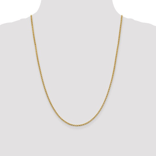 14K 2.1mm D/C Open Franco Chain