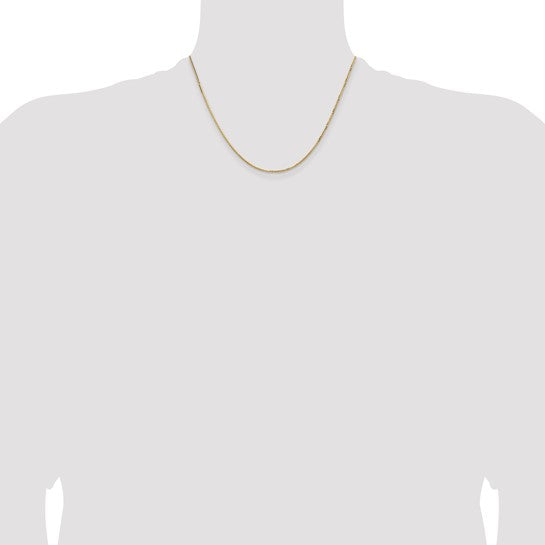 14K 1.3mm Concave Box Chain