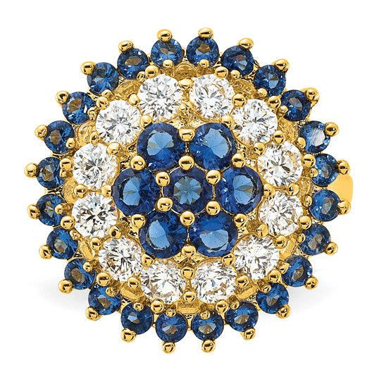 Kennedy Gold-plated Crystal Bullseye Ring