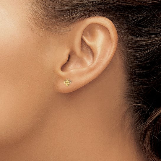 14k Madi K Bumble Bee Childrens Post Earrings