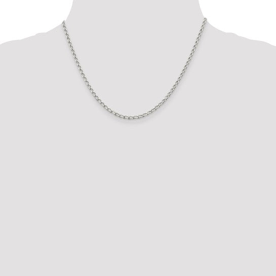 Sterling Silver Open Elongated Link Chain
