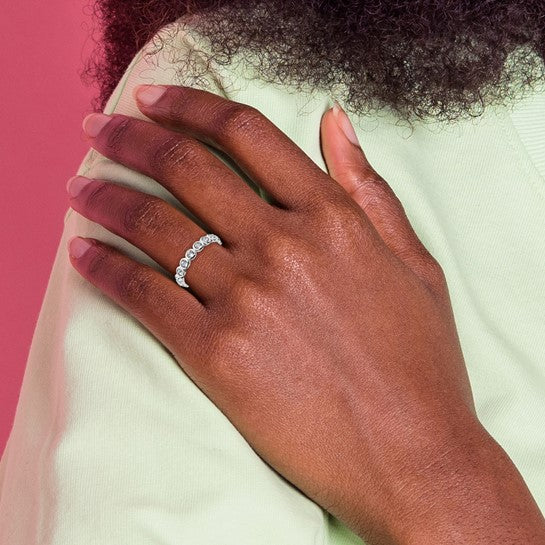 Sterling Silver Stackable Expressions April Crystal Ring
