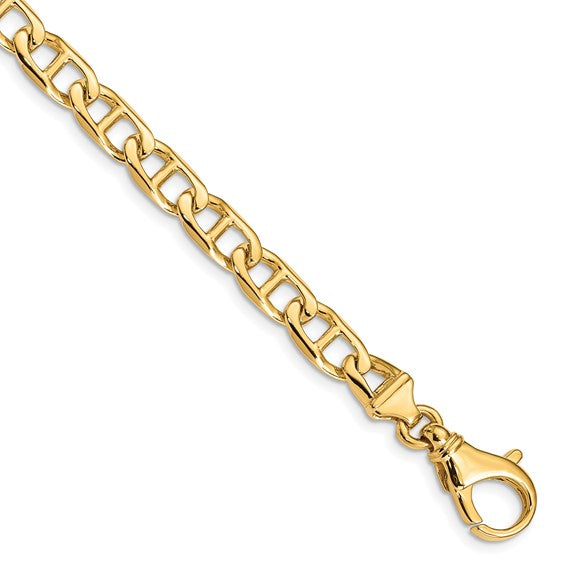 10k 6.5mm Hand-polished Fancy Link (Per Inch)