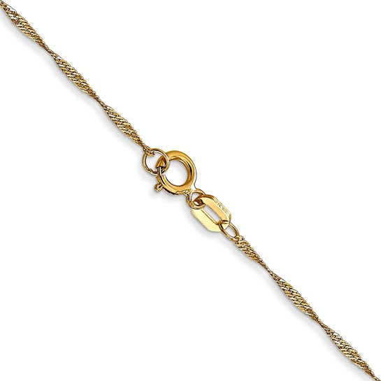 Gold (10k &14k) Carded Singapore Chain