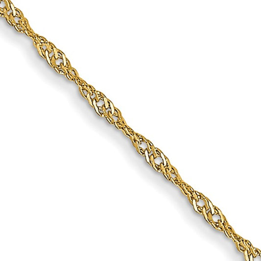 Gold (10k &14k) Carded Singapore Chain