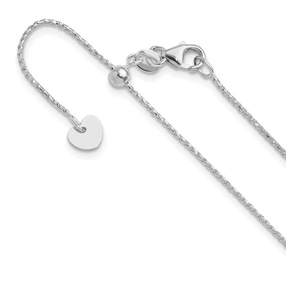 14K Diamond-Cut Open Franco Adjustable Chain