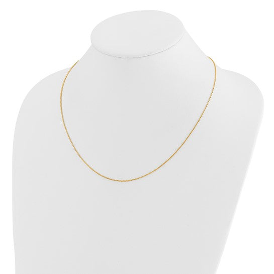 14K Diamond-Cut Open Franco Adjustable Chain