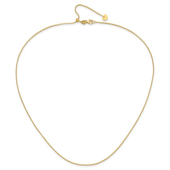 14K Diamond-Cut Open Franco Adjustable Chain