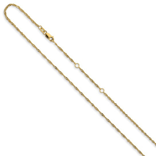 (10K & 14K) Singapore Adjustable Chain