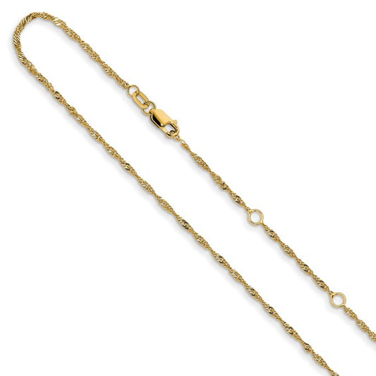 (10K & 14K) Singapore Adjustable Chain