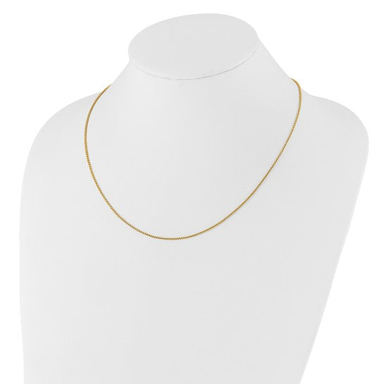 14K Round Box Adjustable Round Chain
