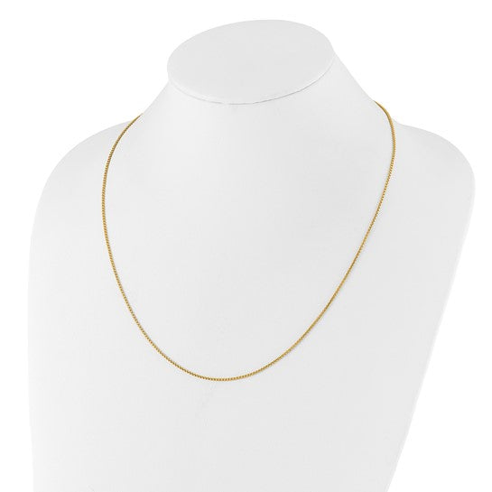 14K Round Box Adjustable Round Chain