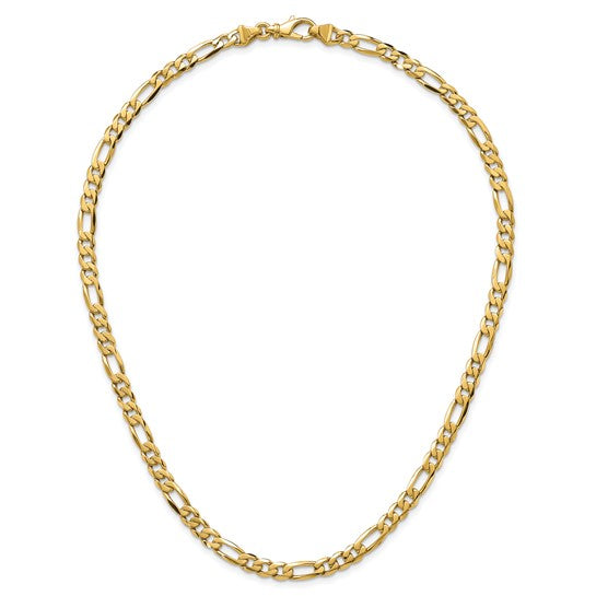 Herco 14K Polished Solid 5.8mm Figaro 18 Inch Chain