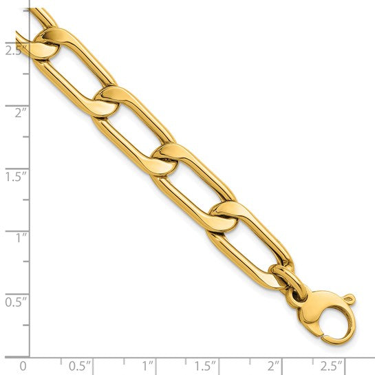 Herco Gold Polished Elongated Curb Link Chain Bracelets