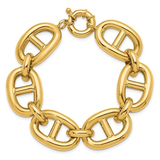 Herco 14K Polished Fancy 20.25mm Anchor Link Bracelet