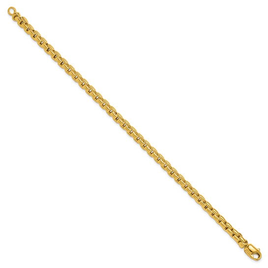 Herco 14K Polished Fancy 5mm Round Box 8 Inch Chain Bracelet