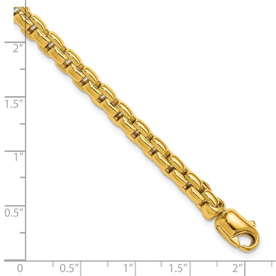 Herco 14K Polished Fancy 5mm Round Box 8 Inch Chain Bracelet