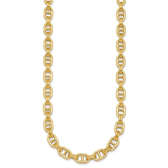 Herco 14K Polished 8.0mm Fancy Anchor Link with .5 Inch Extension Necklace