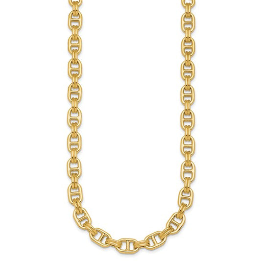 Herco 14K Polished 8.0mm Fancy Anchor Link with .5 Inch Extension Necklace