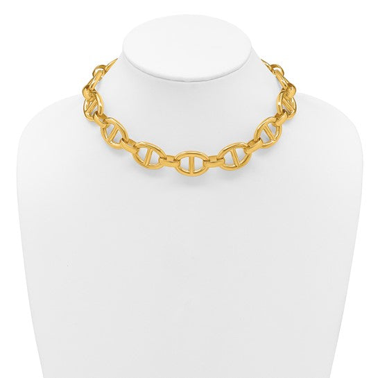 Herco 14K Polished 18.7mm Anchor Link 16 Inch Necklace