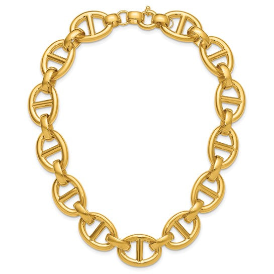 Herco 14K Polished 18.7mm Anchor Link 16 Inch Necklace