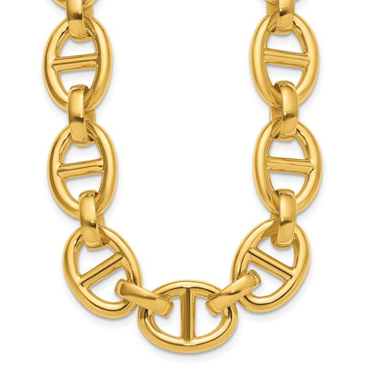 Herco 14K Polished 18.7mm Anchor Link 16 Inch Necklace