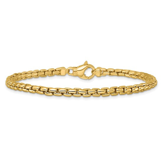 Herco Gold Solid Customizable Round Box Chain