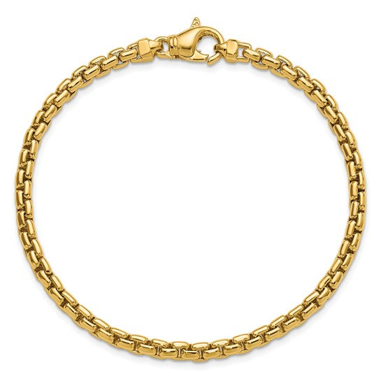 Herco Gold Solid Customizable Round Box Chain