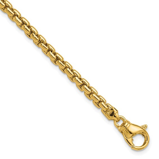 Herco Gold Solid Customizable Round Box Chain