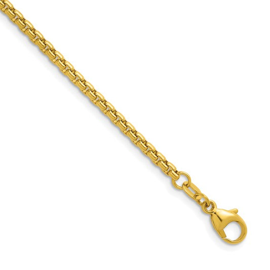 Herco Gold Solid Round Box Chain