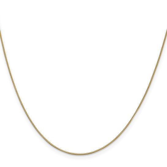 18K 18 inch .7mm Box with Lobster Clasp Chain