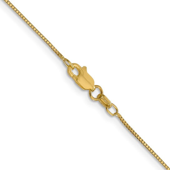 18K 18 inch .7mm Box with Lobster Clasp Chain