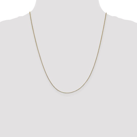 18K 18 inch .7mm Box with Lobster Clasp Chain