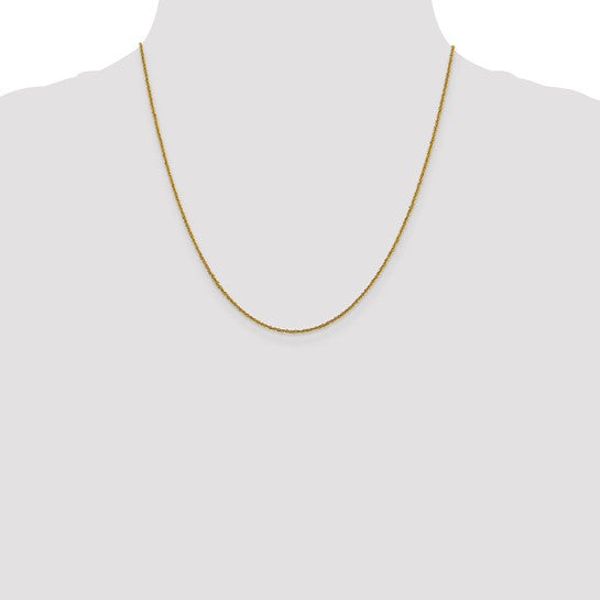 14K 1mm Sparkle Singapore Chain