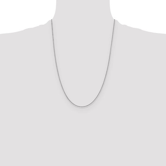 14K White Gold 1mm Sparkle Singapore Chain