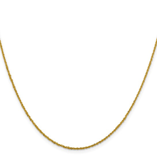 14K 1.3mm Sparkle Singapore Chain