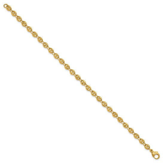 Herco 18K Polished 4.50mm Puffed Mariner Link 7.75 Inch Bracelet