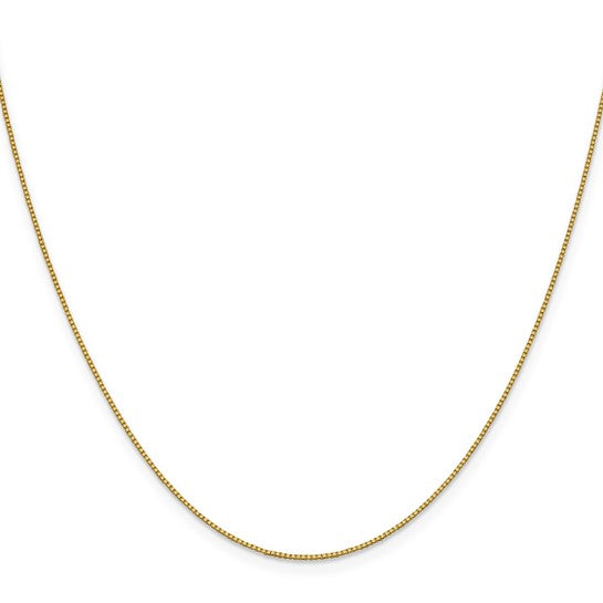 18K 16 inch .7mm Box with Lobster Clasp Chain