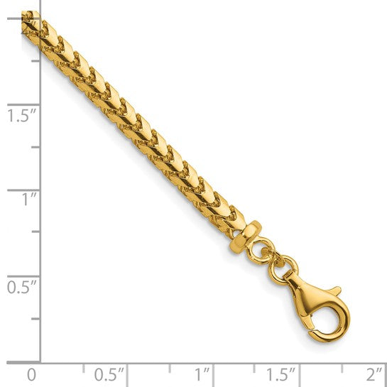 Herco Gold Solid Diamond-Cut Franco Chain
