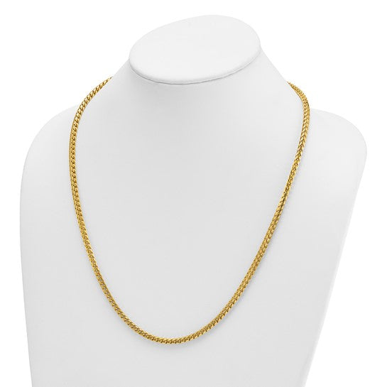 Herco Gold Solid Diamond-Cut Franco Chain