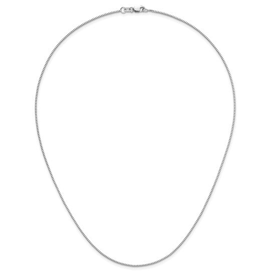 14K White Gold .9mm Box Chain