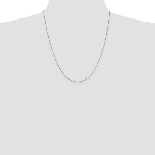 14K White Gold .7mm Box with Lobster Clasp Chain
