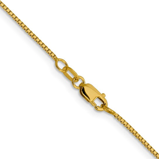 14K 1mm Concave Box Chain